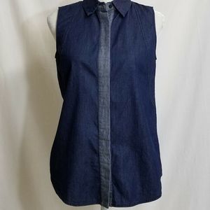 Reed Krakoff Denim Blue Vest Size Small